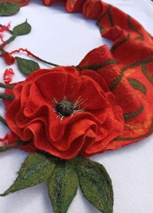 Валяний шарф "макі"