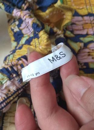 Летний сарафан в цветы на девочку m&s 11-12 лет6 фото