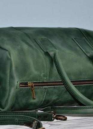 Кожаная сумка габриэль в зеленом цвете2 фото