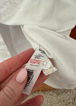 Сорочка біла базова бавовна з чоловічого плеча оверсайз, щільний котон тримає форму5 фото