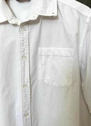 Сорочка біла базова бавовна з чоловічого плеча оверсайз, щільний котон тримає форму9 фото