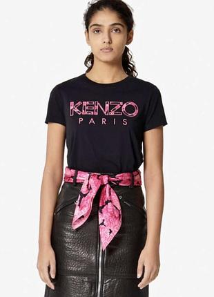 Хлопковая футболка kenzo paris с логотипом 100% хлопок оригинал
