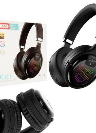 Беспроводные наушники xo be18 bluetooth 5.0, подсветка black