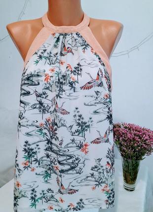 Блузка з принтом,  без рукавів від бренду h&m