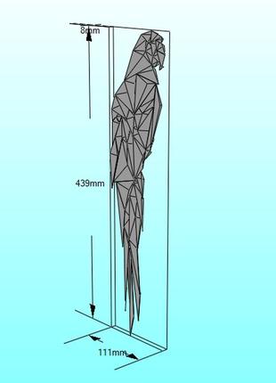 Paperkhan конструктор из картона мозаика попугай оригами papercraft фигура развивающий...