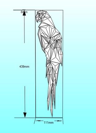 Paperkhan конструктор из картона мозаика попугай оригами papercraft фигура развивающий...
