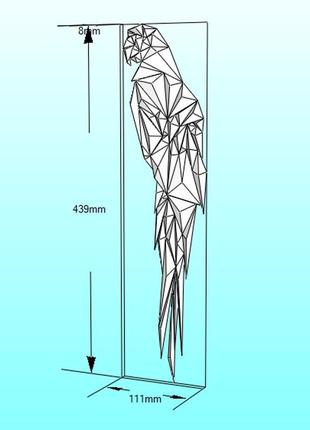 Paperkhan конструктор из картона мозаика попугай оригами papercraft фигура развивающий...