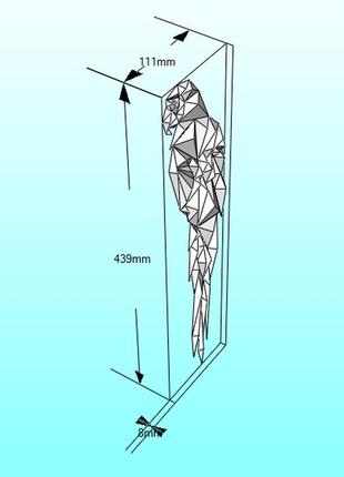 Paperkhan конструктор из картона мозаика попугай оригами papercraft фигура развивающий...