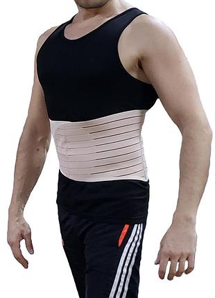 Корсет для спины мужской бандаж спортзал пояс размер 42-50 (черный) - поддержка спины...