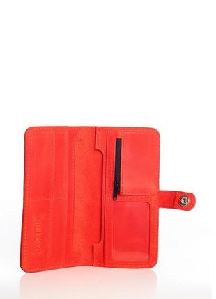 Купить красное портмоне из натуральной кожи2 фото