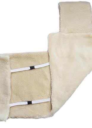 Накидка авто хутряна овчина бежева для сидінь ve-33