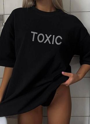 Футболка "toxic" | футболка с принтом | женская футболка