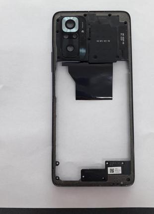 Середня частина корпусу xiaomi redmi note 10 pro (пластикова)(серая)