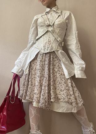 Летняя шелковая юбка ted baker с цветочным принтом на завязках
