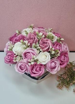 Букет з мильних троянд5 фото