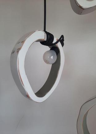 Винтажная люстра в форме колец. деревянная лампа. скандинавский светильник ручной работы.3 фото