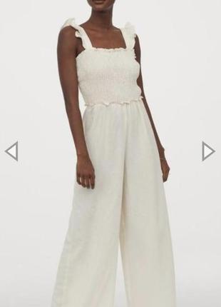 Комбінезон лляний на бретелях h&m