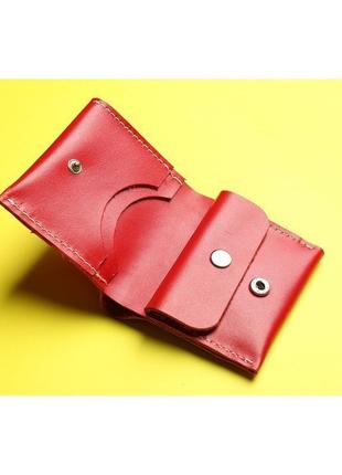 Компактний гаманець червоного кольору2 фото