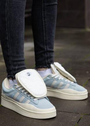 Adidas tights x bad bunny blue white3 фото