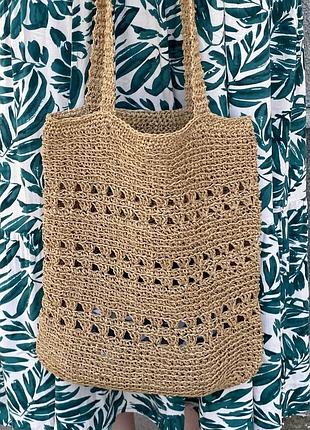 Сумка з рафії, сумка из рафии сумка шопер
