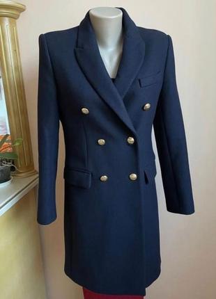 Пальто з вовни 75% zara manteco premium