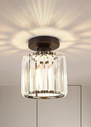 Кришталевий світильник стельовий allomn, міні-стельове освітлення semi-заподлицо, сучасна хромована світлодіодна кришталева люстра