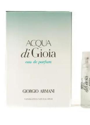Парфумована вода для жінок giorgio armani acqua di gioia eau de parfum 1.2 ml.