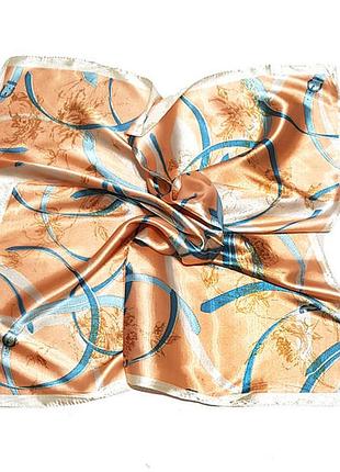 Платок шейный лёгкий на шею сумку на прическу шелковый