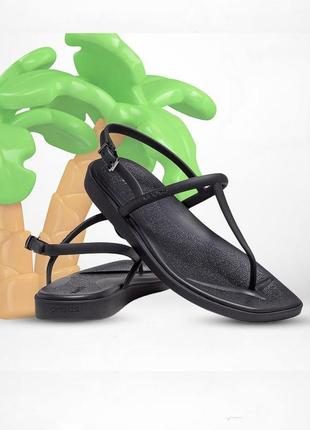 Крокс маямі босоніжки крокс чорні crocs miami thong flip black