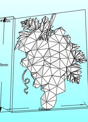 Paperkhan конструктор из картона мозаика виноград оригами papercraft фигура...