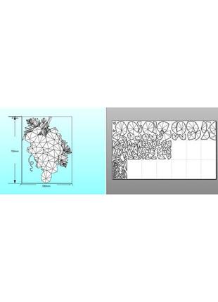 Paperkhan конструктор из картона мозаика виноград оригами papercraft фигура...