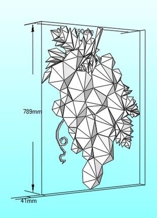 Paperkhan конструктор из картона мозаика виноград оригами papercraft фигура...