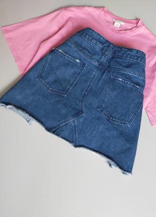 Divided h&m 
юбка с необработанным низом4 фото