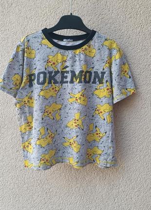 🔥 распродаж 28🔥 детская футболка оверсайз pokemon pepco покемон