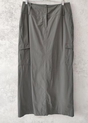 Юбка максі, карго, з карманами, l