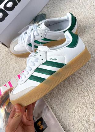 Жіночі кросівки samba platform white\green
