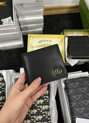 👜 gucci leather gg marmont coin wallet black6 фото