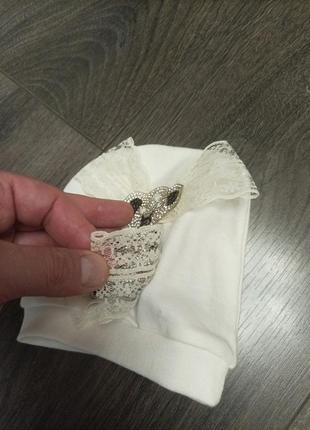 Шапочка для новорожденного. хлопок.