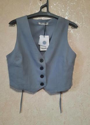 Жилет pull & bear льняной