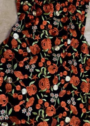 Сукня, плаття, в квітковий принт, квіти, органза, сітка4 фото