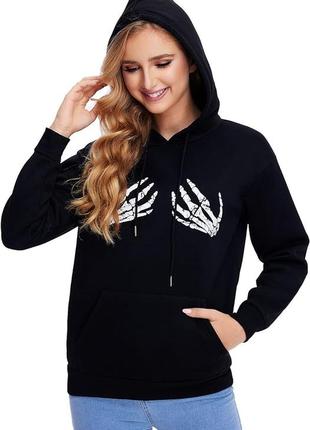 Готическое худи с руками скелета