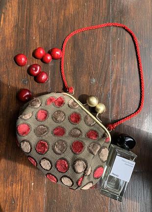 Маленька дизайнерська вінтажна сумочка в горошок jeanie bags kelso scotland