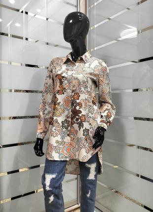 Рубашка женская, блуза удлиненная стильная