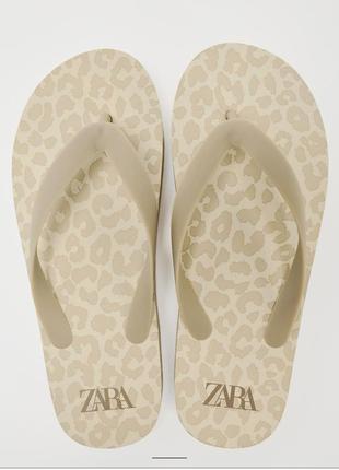 Леопардовые лео во вьетнамки зара zara шлепки шлепанцы вьетнамки вьетнамки