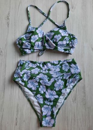 Зеленый купальник victoria's secret pink высокие трусики с высокими плавками трусиками s m l
