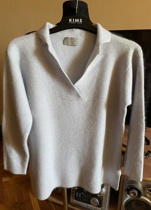 Нежно-голубой кашемировый свитер ein face schon, германия