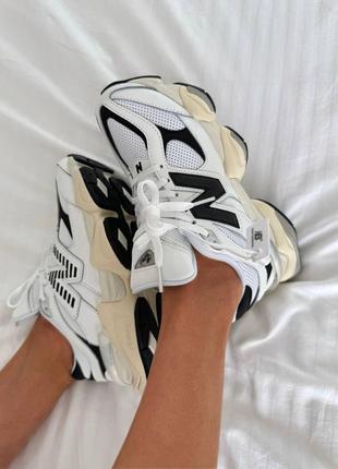 Унисекс кроссовки new balance 9060 “white/ black leather” premium
