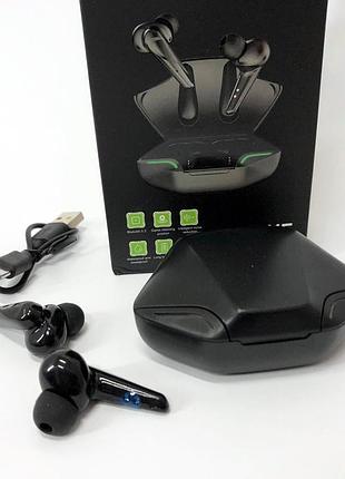 Бездротові навушники tws bluetooth bakey g11 з мікрофоном. кейс, повербанк, led підсвічування. колір: чорний