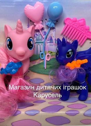 Поні, my little pony, 2 різновиди, з крильцями, гребінцем, заколочки4 фото