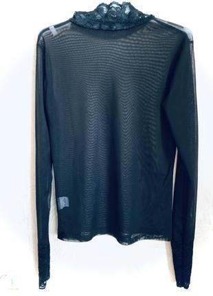 Водолазка гольф сітка мереживо чорна